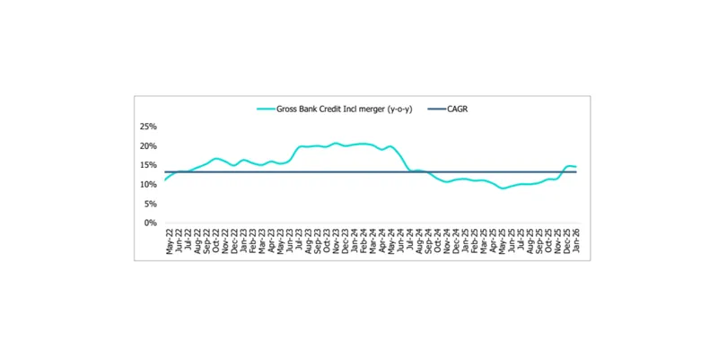 Non-Food Bank Credit Growth Reaches 14.4% Year-on-Year in January 2026